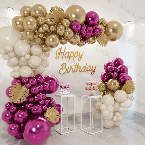Other Event Party Supplies 124Pcs Red Gold Sand White Balloons Arch Garland Kit Metal Balloons Gold Plam Leaves DIY Balloon Arch Valentine's Day Balloons 230329