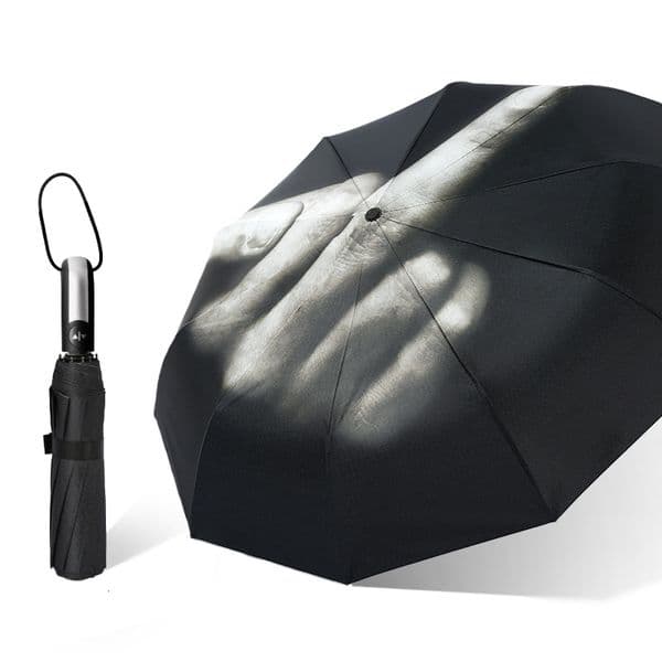Umbrellas Creative Cool Middle Finger Pattern Folding Umbrella UV Protection Rain Protection Umbrella Women's Umbrella 230330
