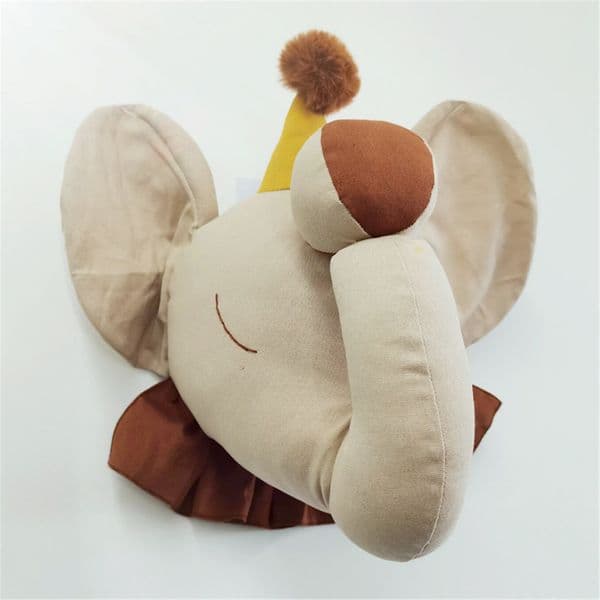 Novelty Items Cute Animal Elephant Head Stuffed Plush Doll Kids Girls Bedroom Wall Hanging Ornament Home Decoration Pendent Po Props 230428