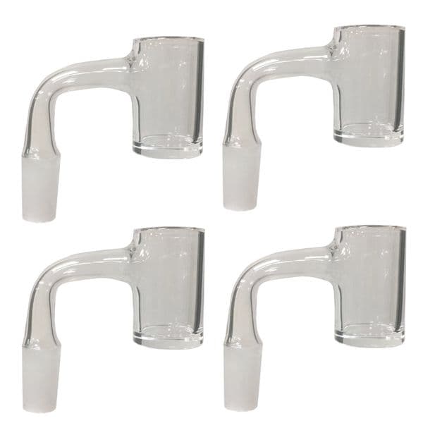 25mm Full Welded Quartz Banger Nail Bowls 10mm 14mm Male 90 Degree Flat Top Wax Bangers Rigs For Water Oil Bubbler Pipes Hookah Bong Wholesale