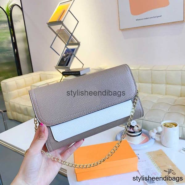 Shoulder Bags Designer luxury MyLockMe chain bag classic calf leather clutch flap envelope messenger bag women's brand luxury designer handbag with Turn Lock