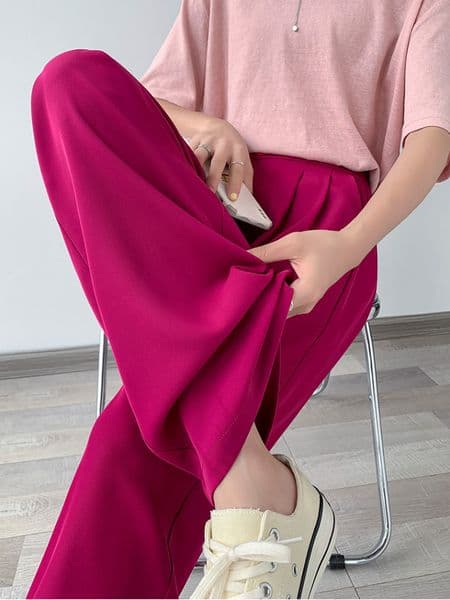 Women's Pants Capris Women Pants Elegant Office Summer Spring Casual Suit Pant High Waist Wide Leg Black Trousers Loose Streetwear Women 230503
