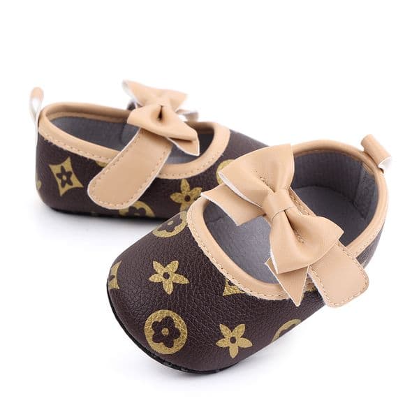 Infat Newborn princess girl winter First Walkers Butterfly Knot Princess baby shoes sandals For Baby Girls Soft Soled Flats Moccasins boy sneakers moccs leather
