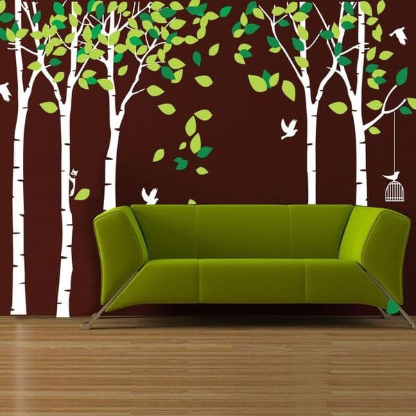 Wallpapers 180X264cm Large Tree Wall Sticker Living Room Bedroom TV Wall Decoration Aesthetic Teenager Self Adhesive Wallpaper Wallstickers 230505