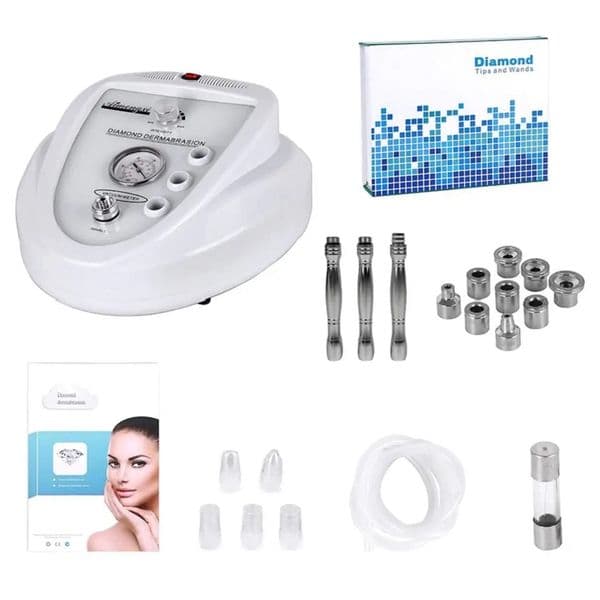 3 Handpieces deep cleaning skin peel diamond tips derma peel crystal microdermabrasion treatment