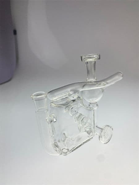 Glass hookah clear 2 wheels in front recycle 14mm female joint smoking pipe oil rig factory outlet