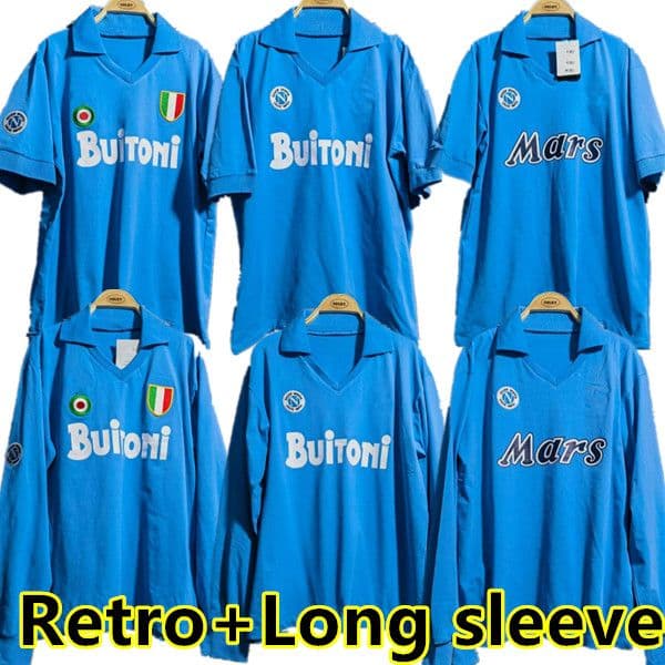 Napoli 86 87 88 89 90 91 93 Retro Jerseys MARADONA Soccer Jersey 1986 1987 1988 1989 1990 1991 1993 Naples Football Shirts VINTAGE CLASSIC maillot de foot long sleeve