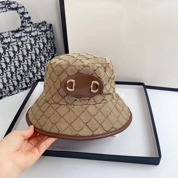 Designer brand bucket hat wide brim hat cotton men and women four seasons leisure shading outdoor sports fashion match hot style 6 colors high-end quality