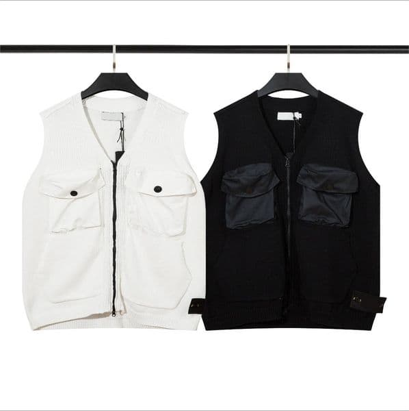 Designer Men Sweater Vest Fashion Sleeveless Women Sweater Fashion Paired with Double Zipper Vest Top High Quality Large Womens Wear