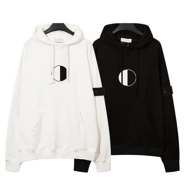 Hooded Sweater Mens Womens Designer Hoodie Autumn Fashion Knitted Drawstring Hooded Solid Color Woolen Sweater Black White Sweatshirt