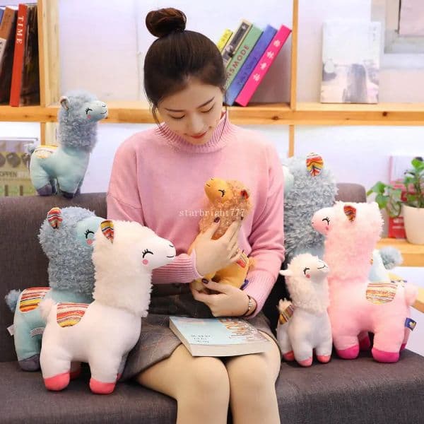 Lovely 25/35cm/45cm Alpaca Plush Toy Japanese Alpaca Soft Stuffed Cute Sheep Llama Animal Dolls Sleep Pillow Home Bed Decor Gift