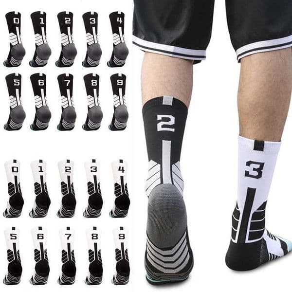 Sports Socks Creativity Free Collocation 0-9 Number Professional Sport Socks Basketball Fitness Running Quick Dry Cotton Socks for Men Women P230511