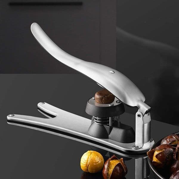 Fruit Vegetable Tools 2 In 1 Chestnut Clip Pecans Opener Cutter Gadgets Kitchen Nut Shelling Tool Quick Walnut Pliers With Curved Handle Stable Base 230511