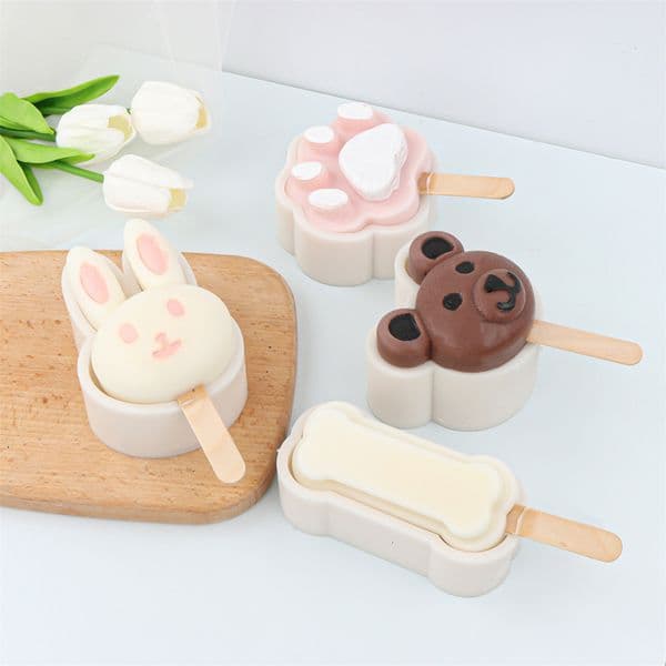 Ice Cream Tools Summer Exclusive Kitchen Products Silicone Ice Cream Mold Popsicle Mould DIY Animal Tools Used For Wedding Fruit Dessert 230512