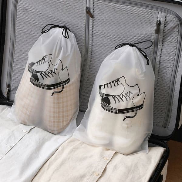 Shoe Storage Bag Non-woven Drawstring Sacks Waterproof Dustproof Household Travel Organizers Portable environmental Storage Handbags LT0016a