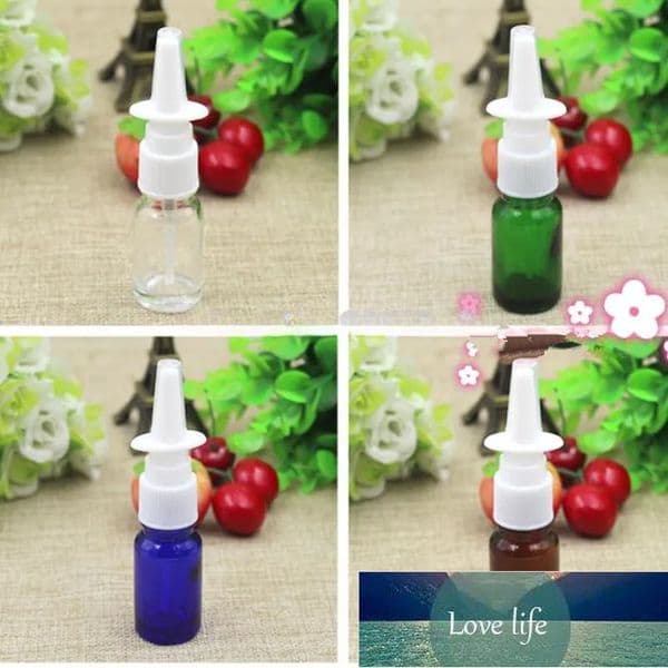 Top 10ml colorful Glass nasal spray PET spray bottle plastic bottle makeup liquid dispensing tool with the sprayer tool
