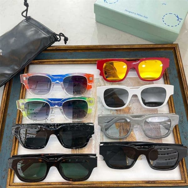 Fashion OFF W sunglasses Luxury 22 new off trendy white (men's ow box) same Sunglasses (women's) box with logo