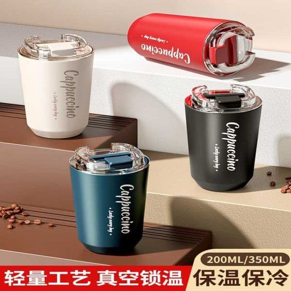 Thermoses 2023 New Coffee Cup Portable Accompanying Cup ins High Capacity Premium Water Cup 304 Insulated Cup Y260520
