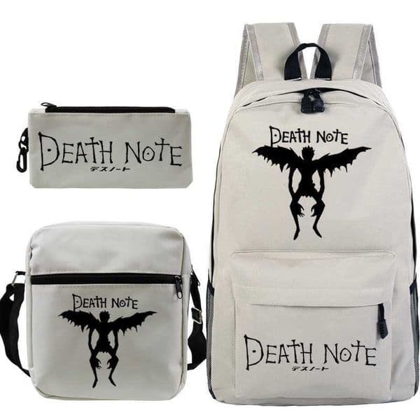 Backpack Death Note Anime Men's Backpack Pencil Bag Student Laptop Backpack Anime Death Note Bag School Bag College Shoulder Bag 3pcsset J230517