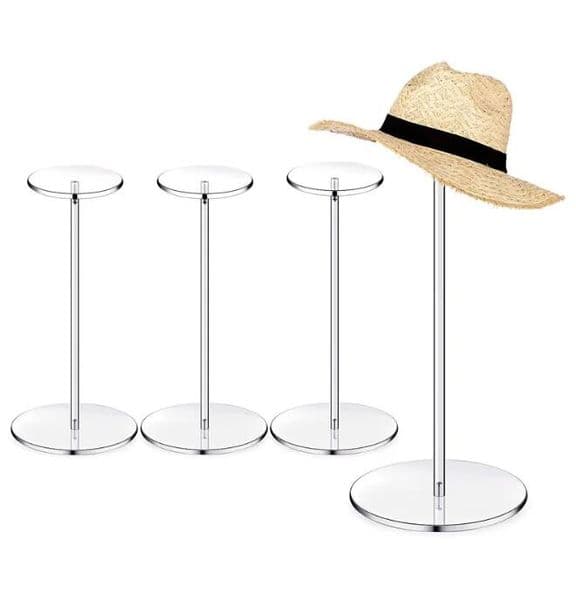 Wig Clear Baseball Rack Stand Square Round Acrylic Risers for Display Hat Jewelry