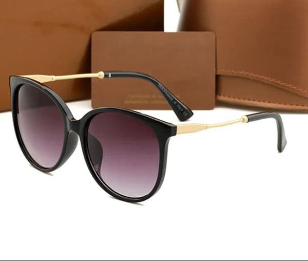 1pcs Fashion Sunglasses Eyewear Sun Glasses Designer Mens Womens Brown Cases Black Metal Frame Dark g1719 with box