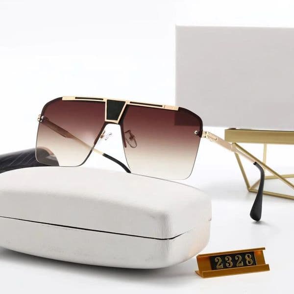 Luxury Mens Designer Sunglasses Women SunGlass Plated Square Frame Brand Retro Polarized Fashion Goggle Occhiali Da Sole Firmati 6 Color