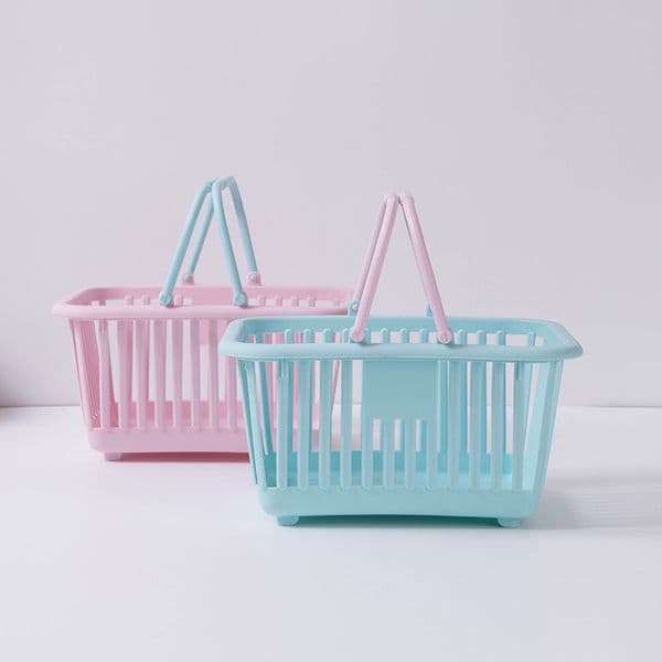 200Pcs/Lot Mini Portable Red Bayberry Basket Fruit Vegetable Basket Storage Basket Bath Basket Square Plastic Storage Basket