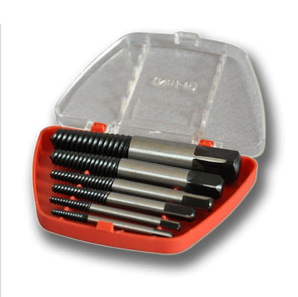 1box for 6 piece screw Extractors Damaged Broken Removal Tool Used in Removing the Damaged Bolts Drill Bits Ball Head Extractor