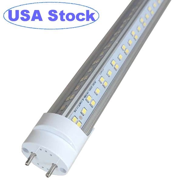 T8 4Ft Led Tube Light Replacement 6500k G13 72W 4 Row Cold White (Bypass Ballast) 150W Equivalent , 7200 Lumen, Dual-End Powered Clear Cover AC 85-277V 25 Pack crestech