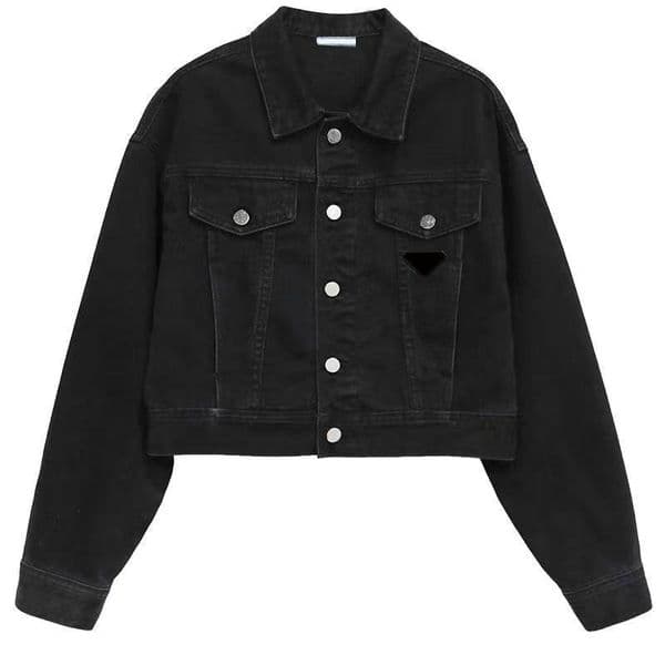 Women Autumn Fashion Womens Button Letters Coat Woman Designer Jackets Jeans Socialite Cargo Denim Short Jacket S-XL