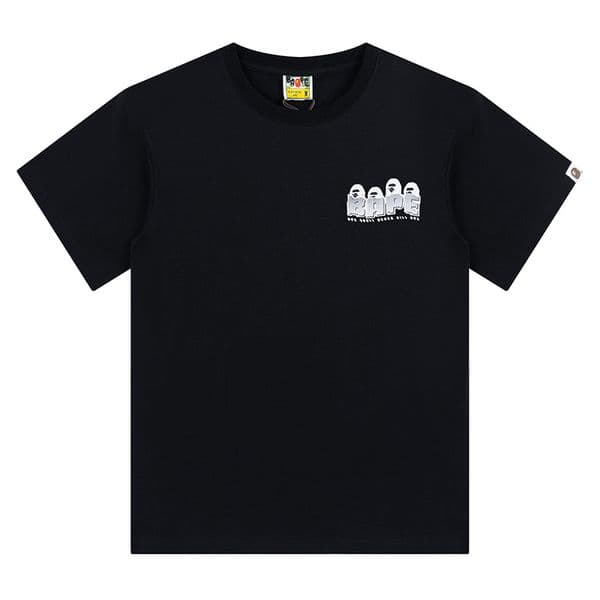 2023 Spring and Summer New Twisted Camo Ape Man Letters Cotton Men's and Women's Tide Brand Short Sleeve T-shirt