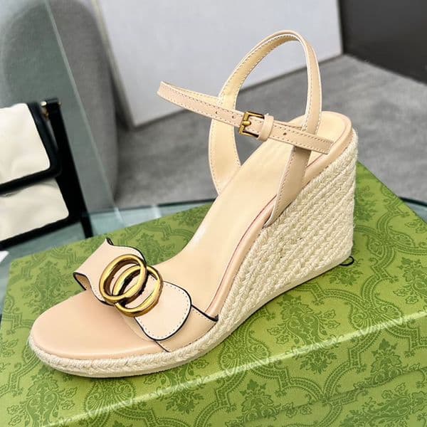 designer shoes womens sandals women wedges sandal Italian luxury fashion brand Heel height 8cm Size 35-41 Model CZ02
