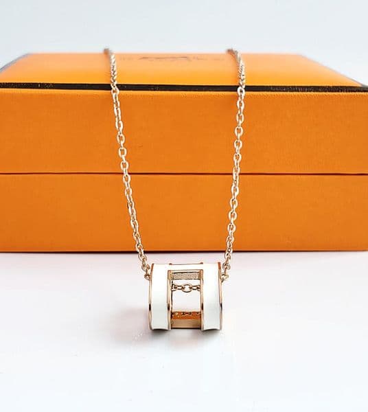 Classic H necklace Designer Necklace Rose gold Enamel Necklace Luxury 316L Stainless Steel Fashion Necklace Women039s Jewellery