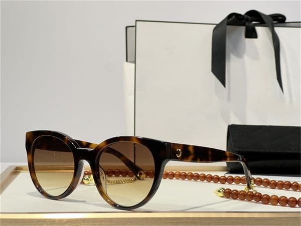 luxury designer sunglasses for women womens fashion designers ladies sunglasses with Pearl chain cat eye uv400 protective lenses retro eyewear with original case