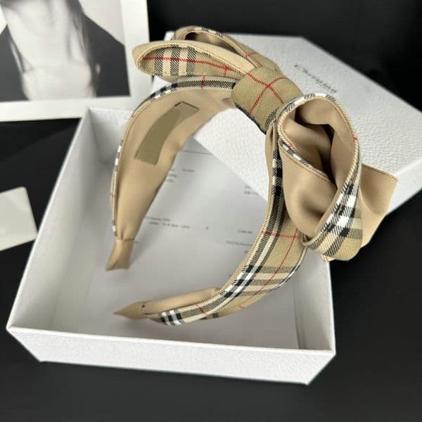 Retro Sponge Headbands Plaid Autumn Winter Designer Headband Female Jewelry Hair Accessories