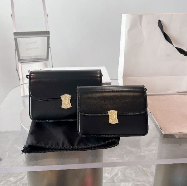 Envelope baguette Shoulder clutch flap Bag Luxury Women's men Designer purses TEEN TRIOMPHE classic flap tote handbag crossbody Genuine leather celiney travel Bags