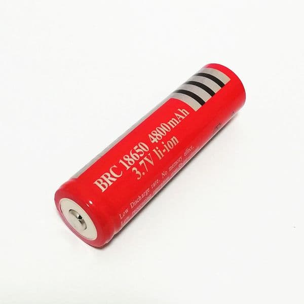 High quality 18650 4800mAh Color Red flat /pointed lithium battery can be used in bright flashlight and other electronic products