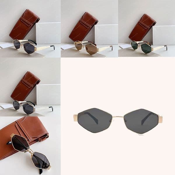 Sacoche designer sunglasses Metal frame Luxury quality 40236 glasses classic brand gold sunglasses for women original box