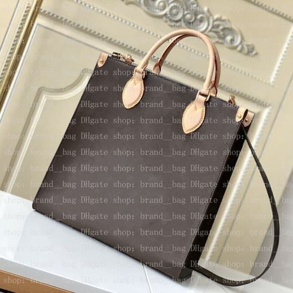 SAC PLAT PM BB Tote Handle Bag PETIT SACPLAT pattern Womens Designer Luxurys Handbag Shoulder Bags Cross Body with zipped pocket M46263 onthego