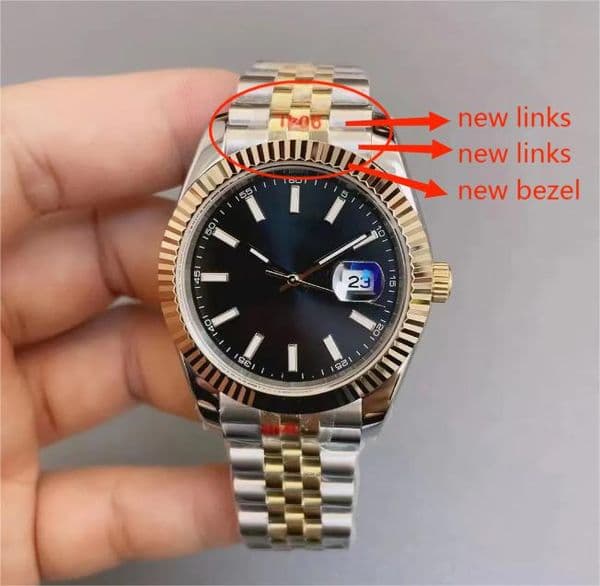 U1 ST9 Mens Watch Designer 41MM New Bezel New Links Sapphire Crystal 904L Stainless Steel Waterproof Watches for Men Wristwatches Blue Dial Ice Blue Luminous
