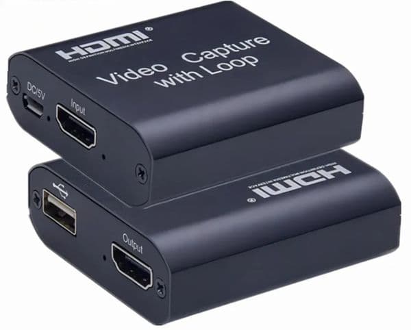 1080P 4K HDMI-compatble to USB 2.0 Video Capture Card Board For Game Record live Streaming Broadcast TV Local Loop Teaching, Video Conference