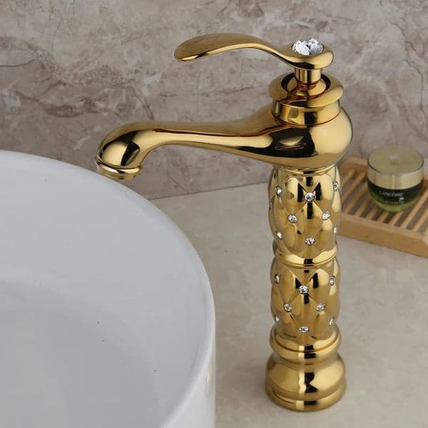 Other Faucets Showers Accs aan Basin Faucet Water Taps Brass Bathroom Sink Solid White Cold and Single Handle Tap Mixer 231204