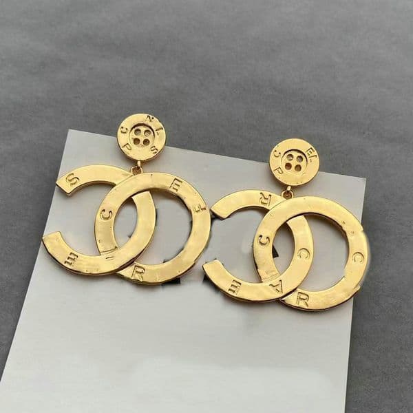 Big Gold Hoop Earrings for Lady Women Girls Ear Stud Designer Jewelry Earring Valentine Day Gift