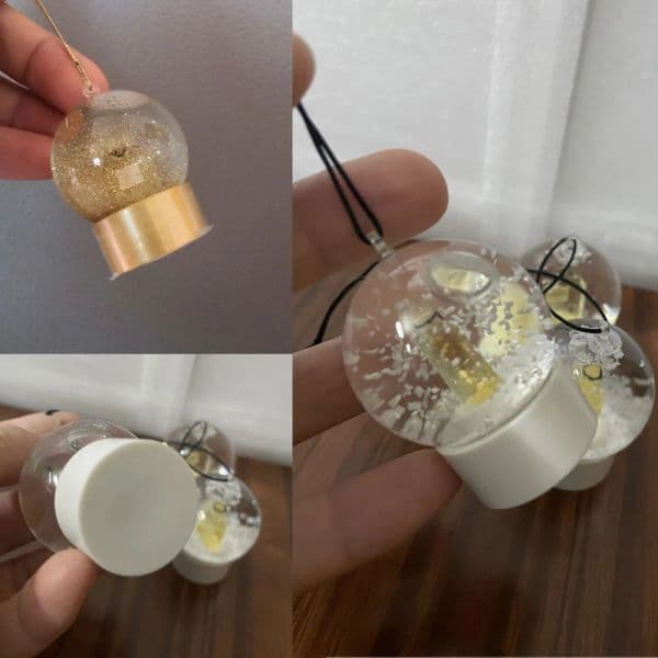 US STOCK C Classics Snow Globe Car Interior Pendant With Perfume Bottle Inside 2021 fashion Crystal Ball for Special Novelty Christmas VIP Gift