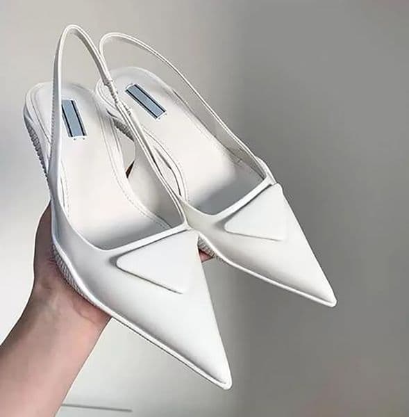 Women's pointed sandals designer sexy high heels leather exposed heel black leather luxurious design wedding dress shoes EU35-40