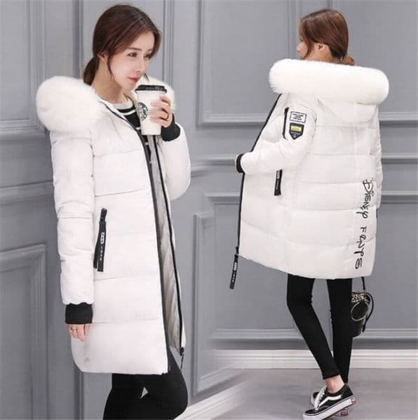 Women's Parkas Fashionable Down Warm Winterwear Elegant Ladies' Puffer Coat Outerwear Winter Jacket Classy Hooded