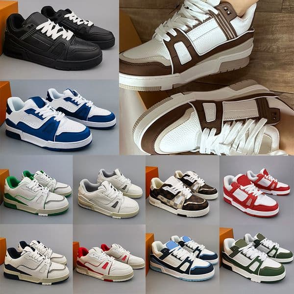2024 Designer Trainer Running Shoes Sneakers Virgil Men Women Fashion Low Top Platform Leather Rubber Walking Outdoor Eur 36-45