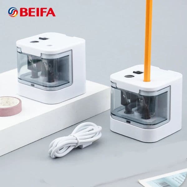 Pencil Sharpeners Beifa Electric Pencil Sharpener with USB Battery Dual Modes Double Hole Safe Cover Back to School Supplies for Kids Papeleria 231212