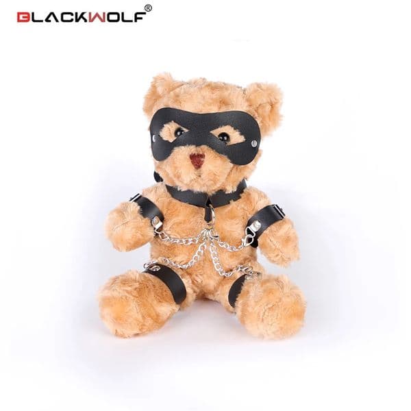 Adult Toys BLACKWOLF Kinky Fetish Plush Bear Bondage Gifts Valentines Gifts for Her or Him BDSM Lover Bear for Submissive Dominant Gift 231214