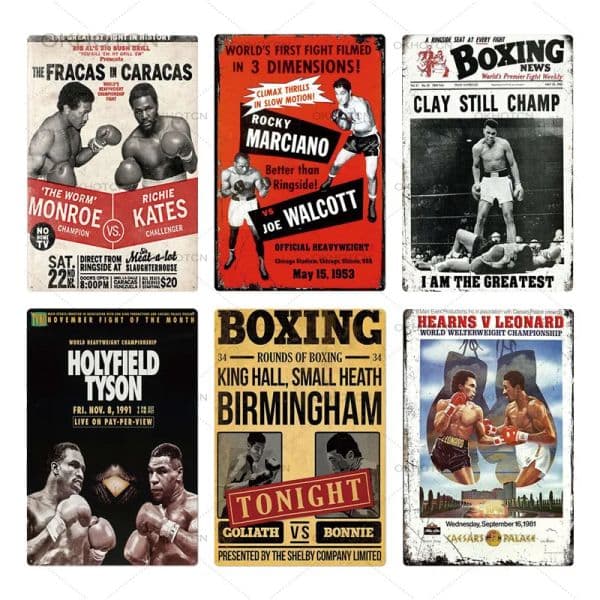 Metal Painting Tin Sign Plaque "The Fight" Metal Vintage Retro Wall Decor for Bar Pub Club Man Cave Posters movie crafts